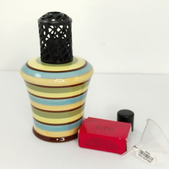 La Tee Da Fragrance Effusion Lamp Multi Colored Striped RARE!!!! NWT - Picture 1 of 15